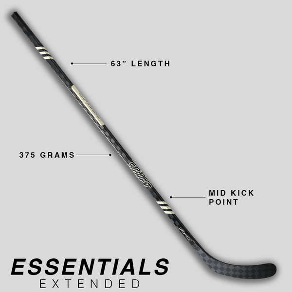 Essentials Carbon - Intermediate Hockey Stick - Extended 63"