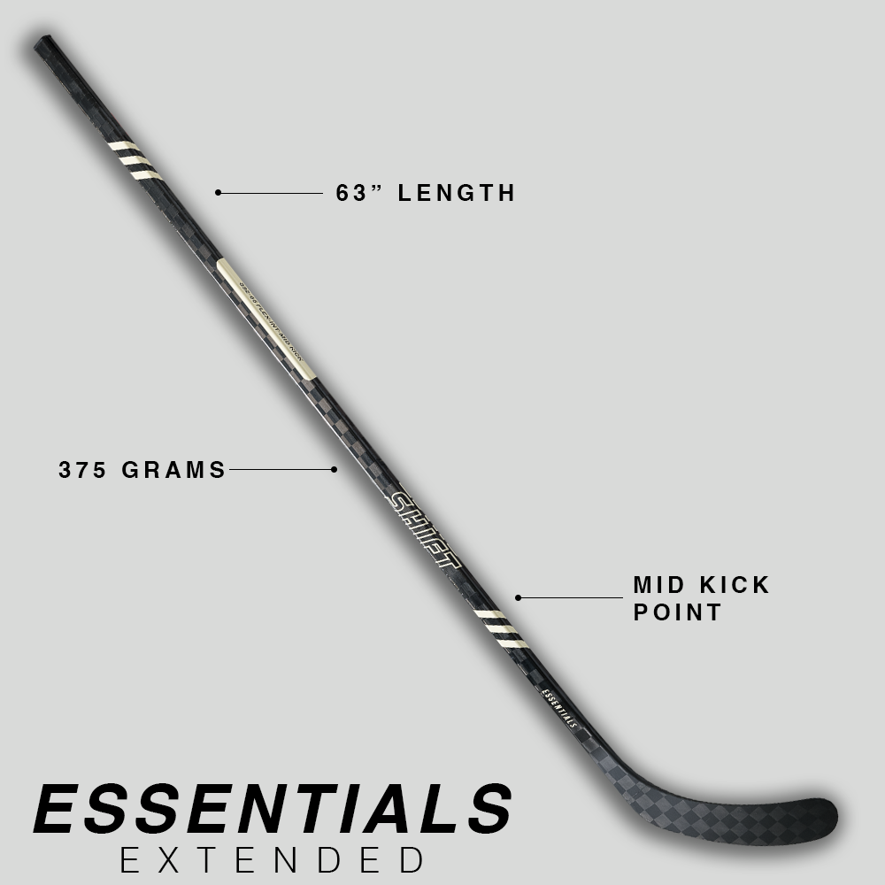 Essentials Carbon - Intermediate Hockey Stick - Extended 63"