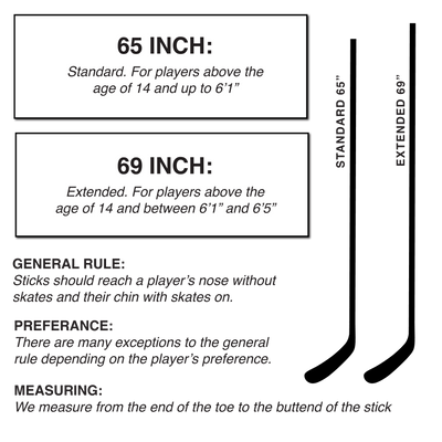 Basics - Senior Hockey Stick - Standard 65"