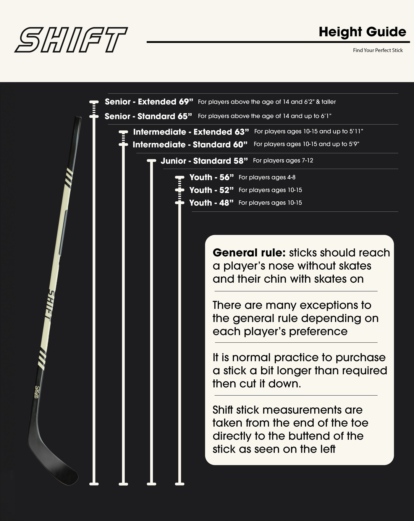 Shift Custom Stick - Senior - 10-15 Week Turn Time