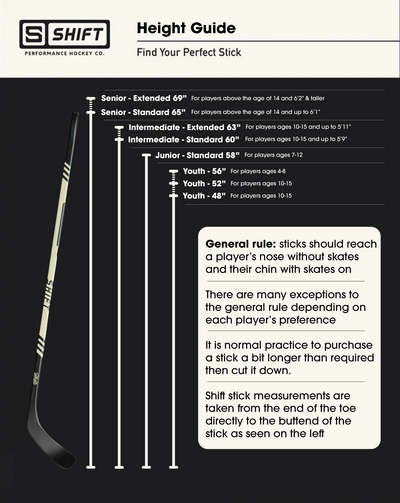 Essentials - Intermediate Hockey Stick - Standard 60"